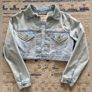 Garage boyfriend fit cropped Jean jacket XS
